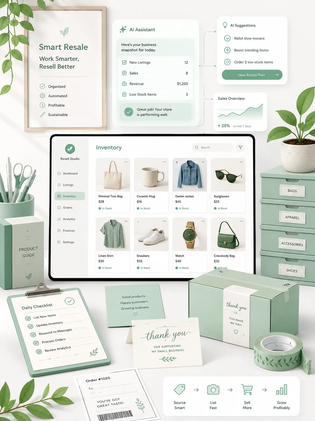 AI Resale Workspace for product listings